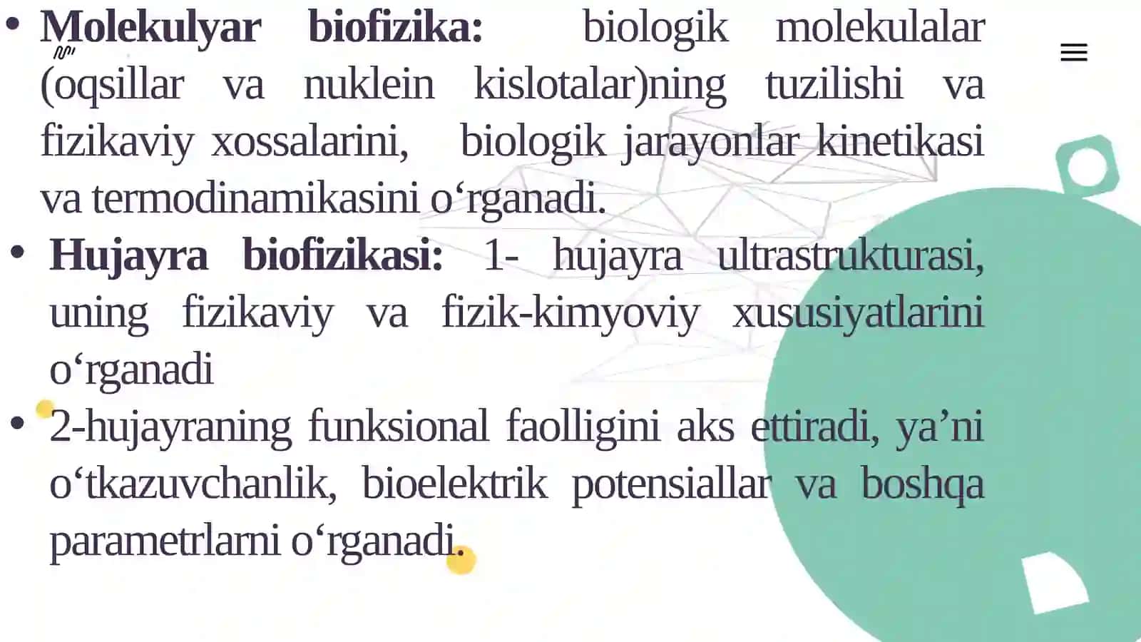 Tibbiy va biologik fizika faniga kirish. Qattiq jismlar va biologik to'qimalarning mexanik xossalari 4