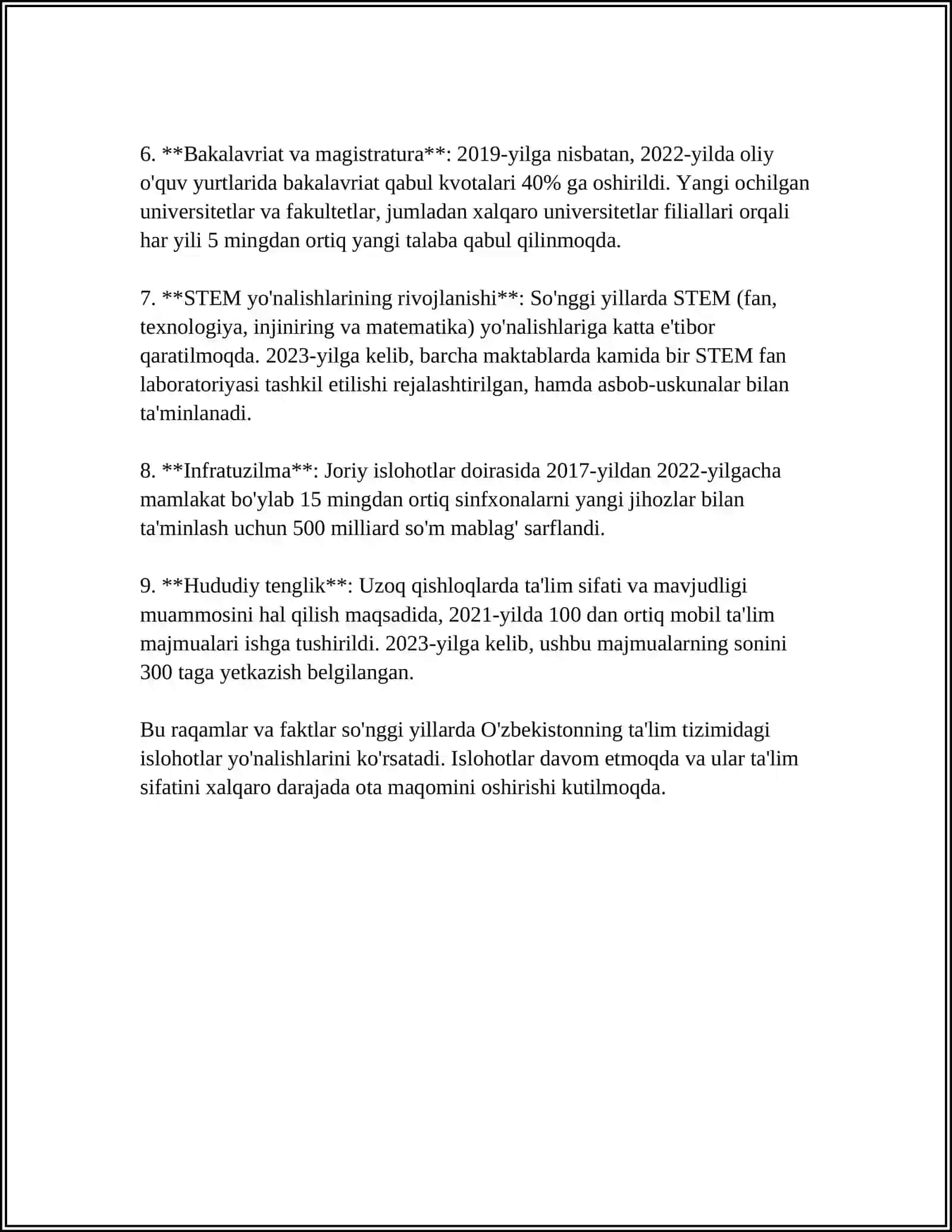 O'ZBEKISTON RESPUBLIKASIDA IJTMOYIY SOHADAGI O'ZGARSHLAR 4