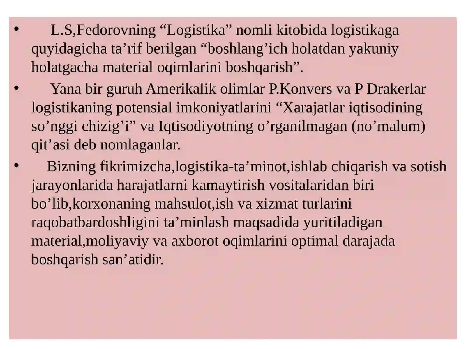 Logistikavatransportiqtisodiyoti fanining uslubi 4