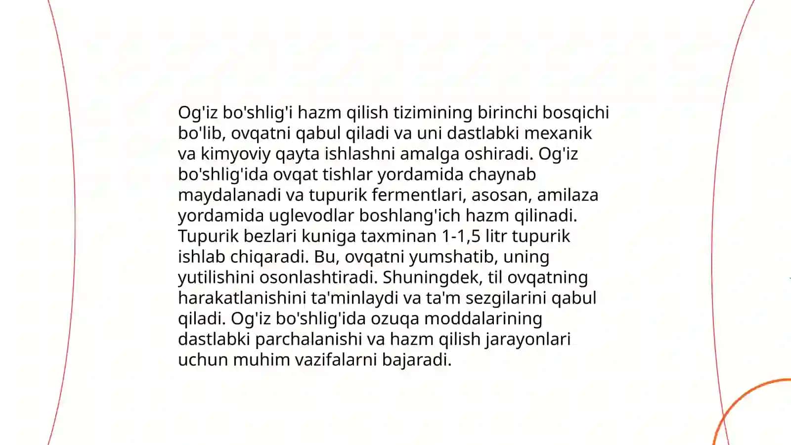 Ovqat hazm qilish sistemasi fiziologiyasi haqida qiziqarli malumotlar 4