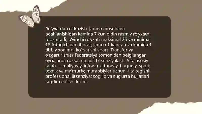 Futbol boyicha musobaqalarni tashkil qilish va otkazish qoidalari 4