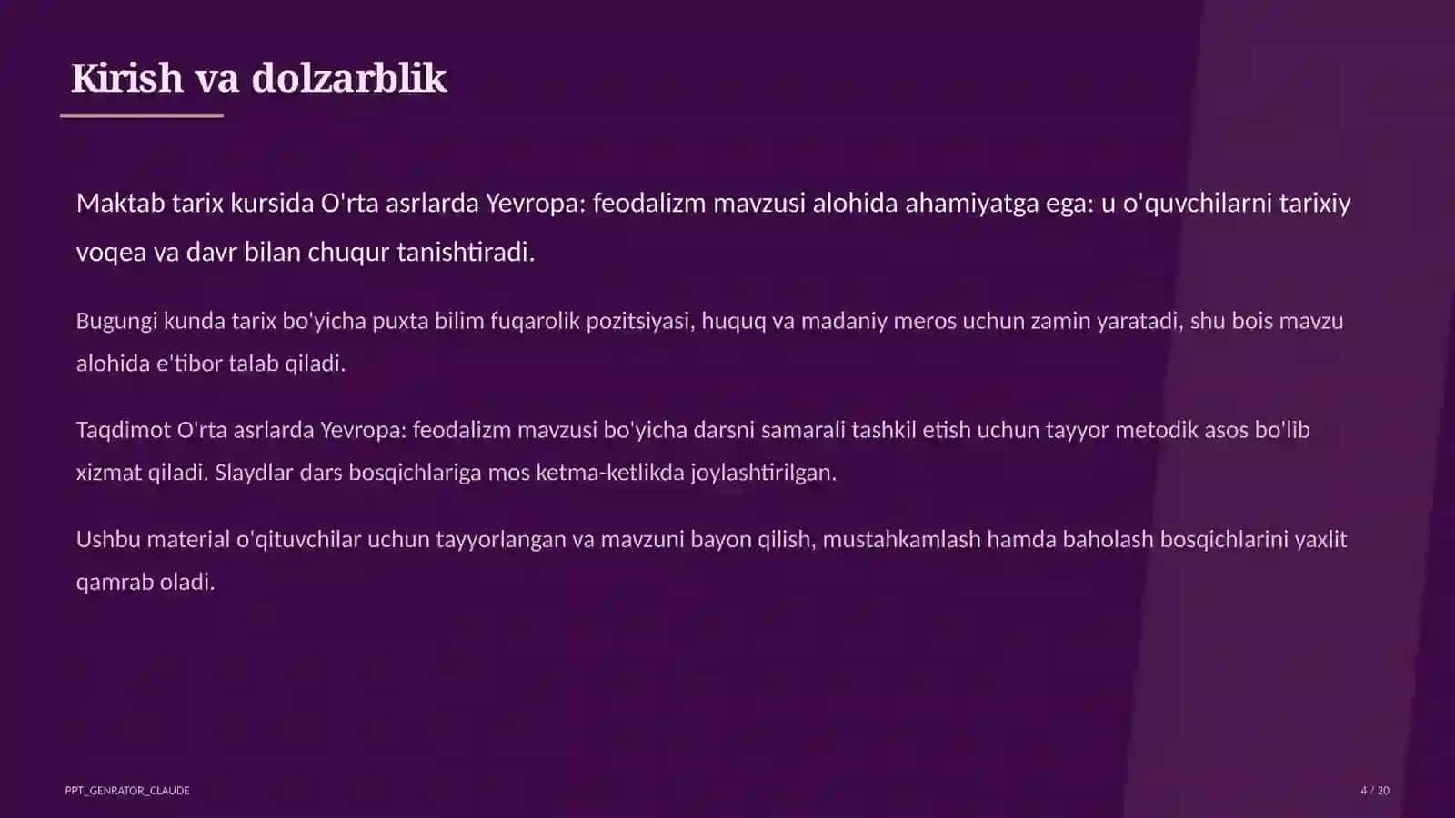 O'rta asrlarda Yevropa: feodalizm (7-sinf) 4