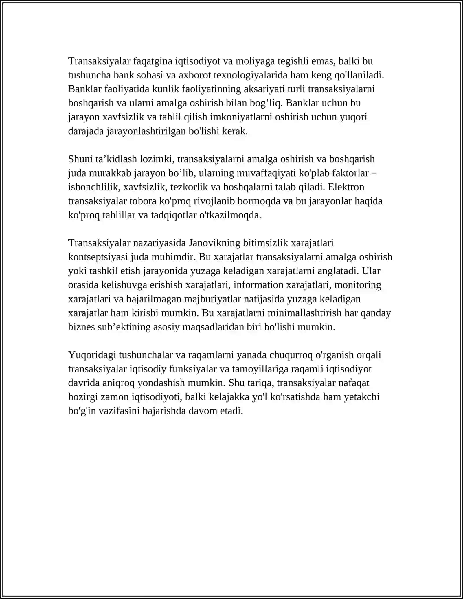 TRАNSАKSIYALAR TUSHUNCHASI VA ULARNING AHAMIYATI 4