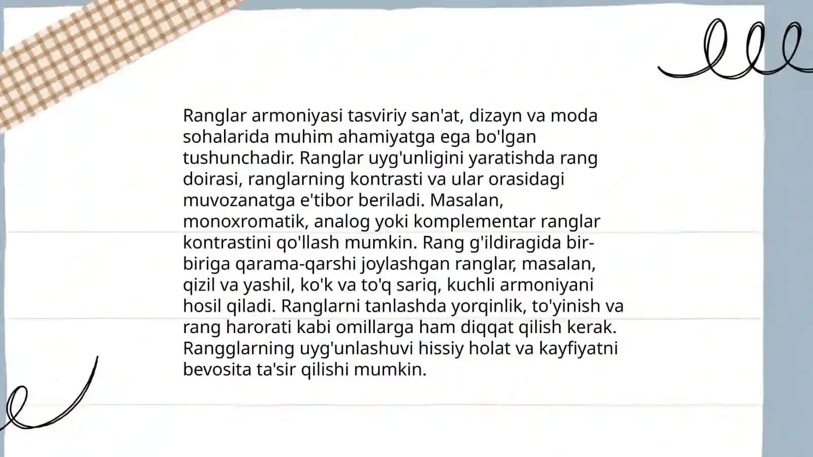 Ranglardan kompozitsiyalr tuzayotganda ranglararo munosabatlarni o’rganish 4