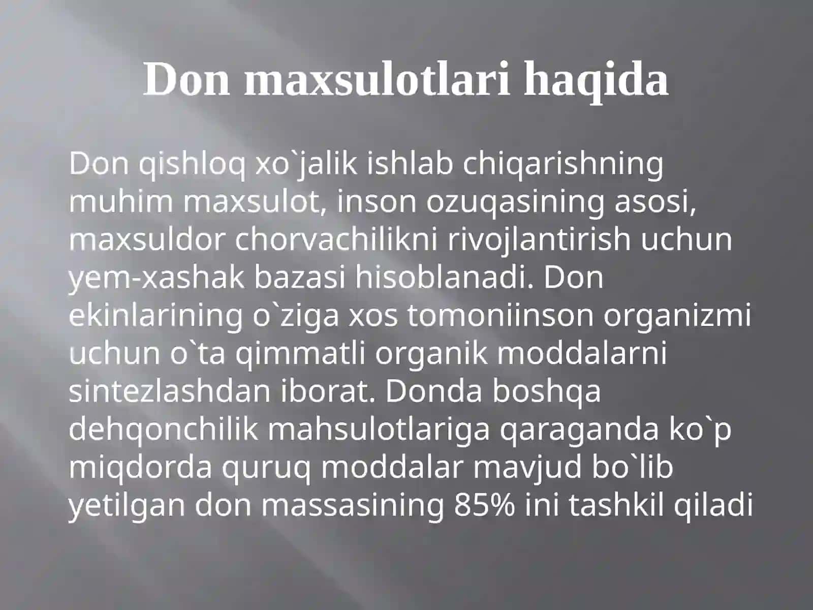Don maxsulotlarini qayta ishlash sanoat korxonalari 4