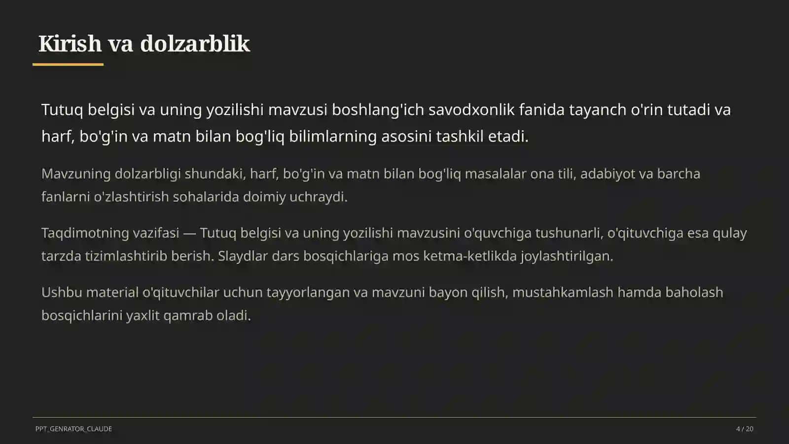 Tutuq belgisi va uning yozilishi (2-sinf) 4
