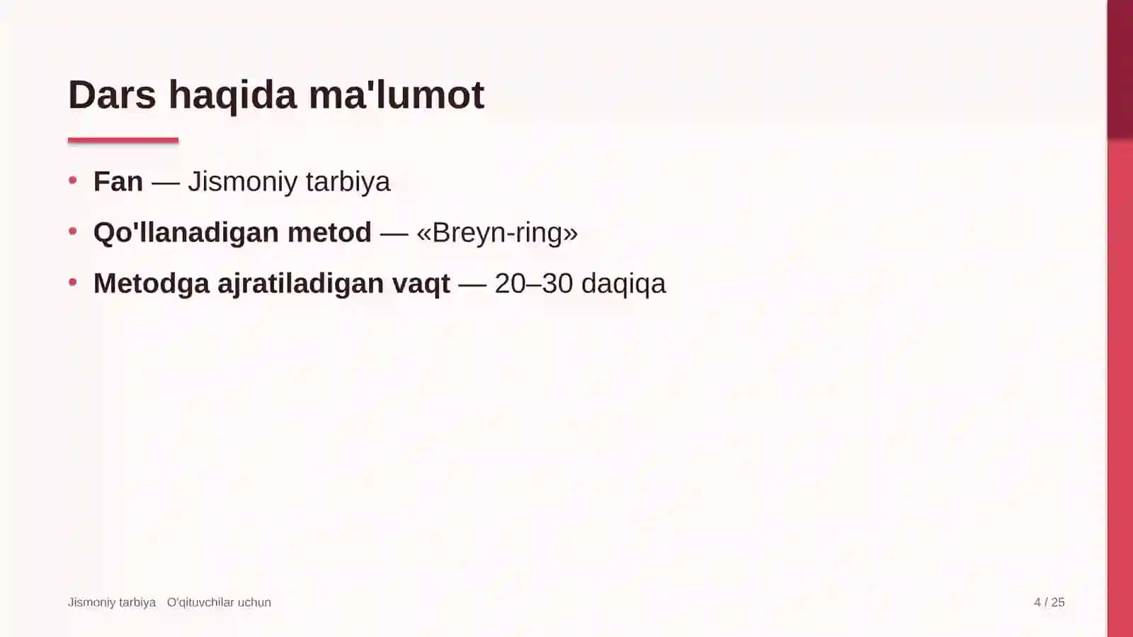 jismoniy tarbiya darslarida breyn ring metodidan foydalanish 3451 4