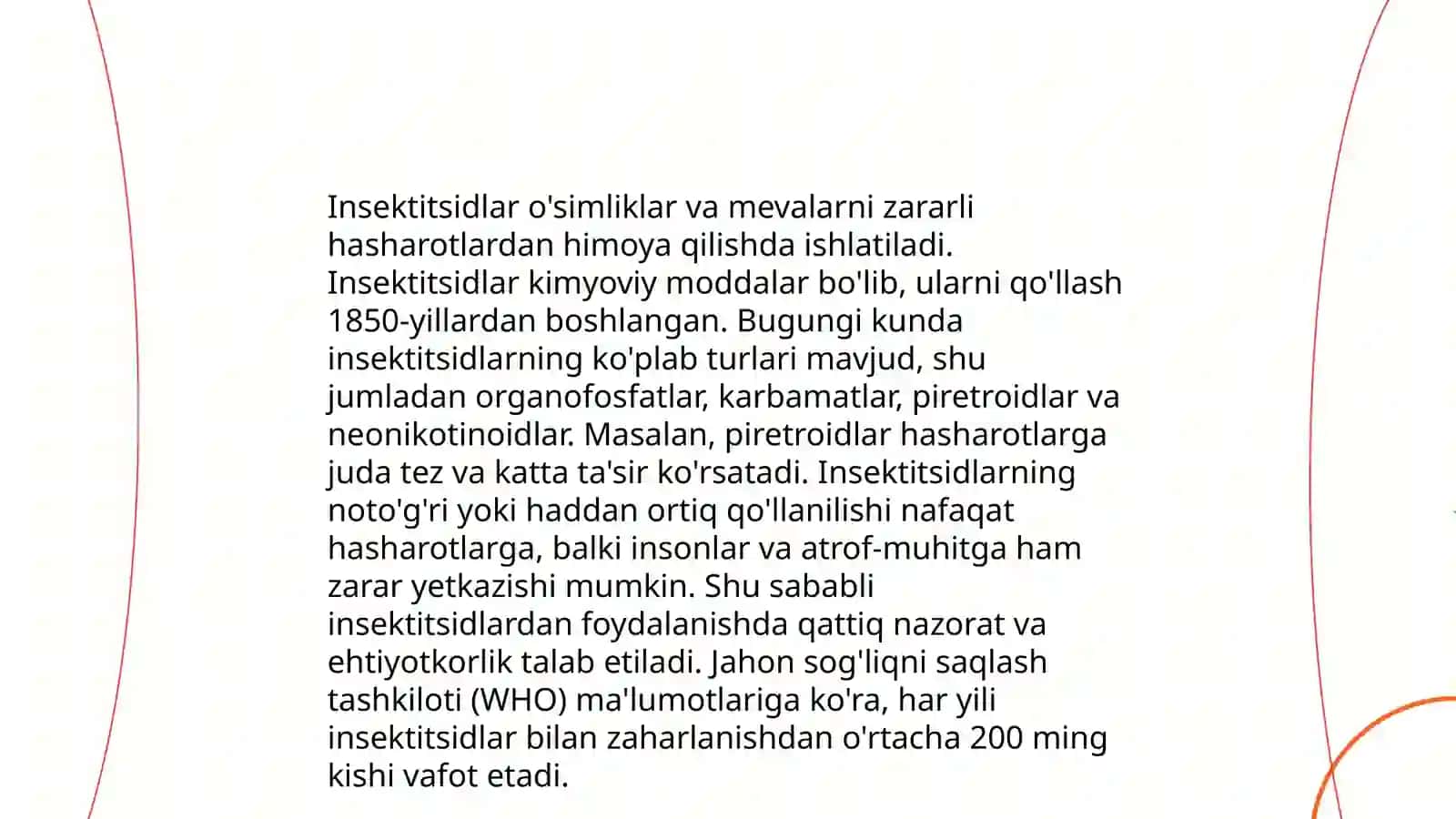 Pestitsidlarning tasnifi pestitsidladan o'tkir zaharlanish 4