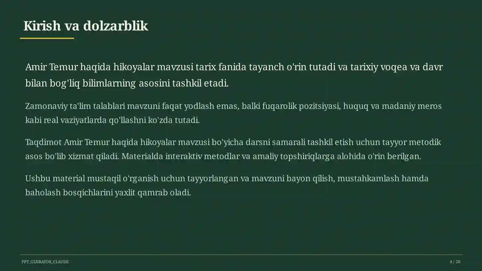 Amir Temur haqida hikoyalar (5-sinf) 4