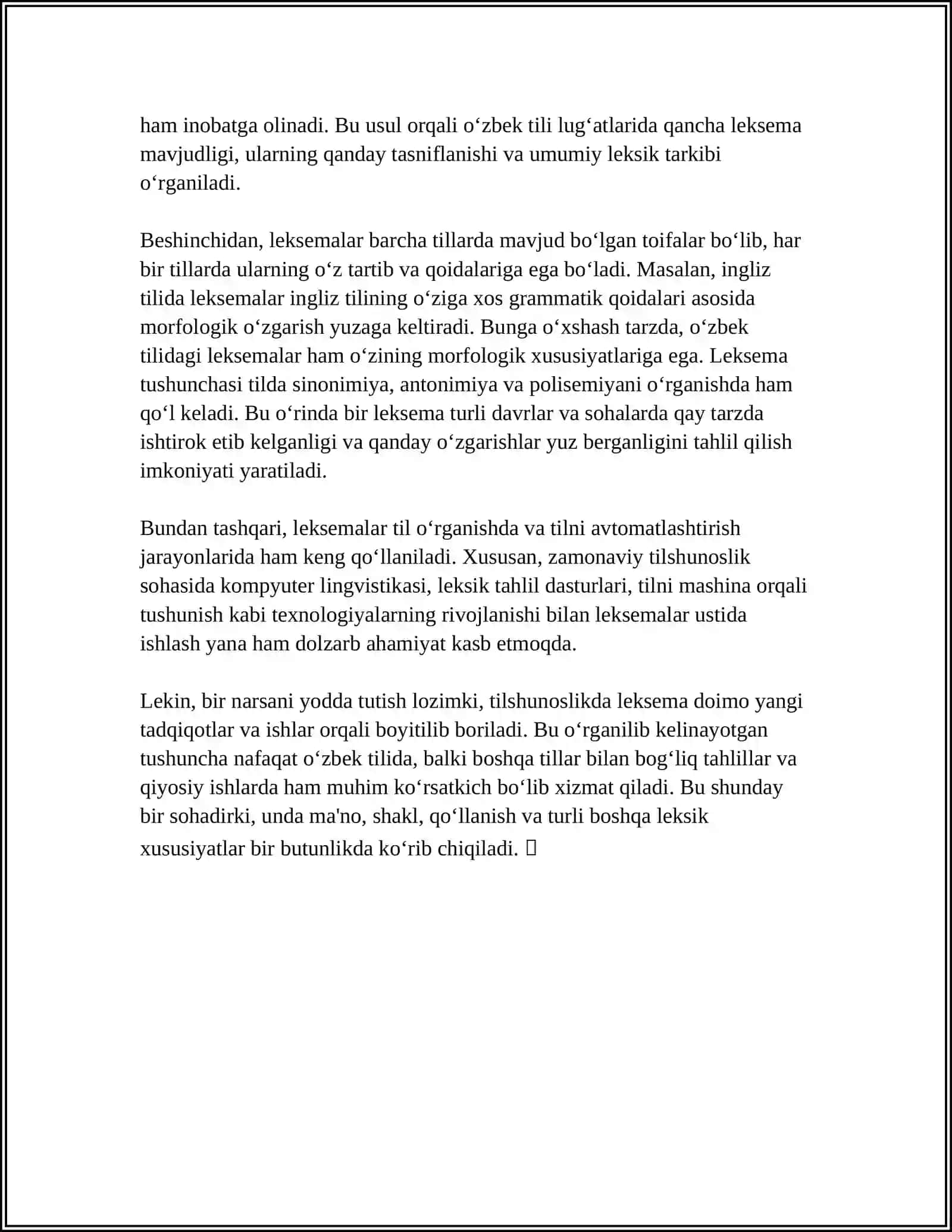 LEKSIKOLOGIYANING BÒLIMLARI 4