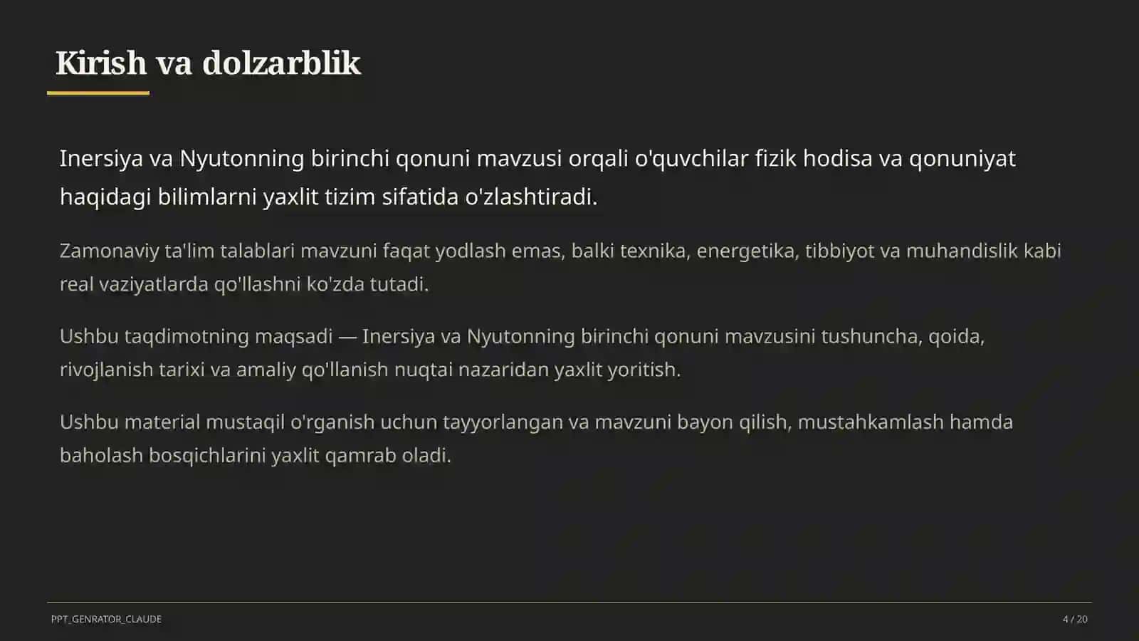 Inersiya va Nyutonning birinchi qonuni (7-sinf) 4