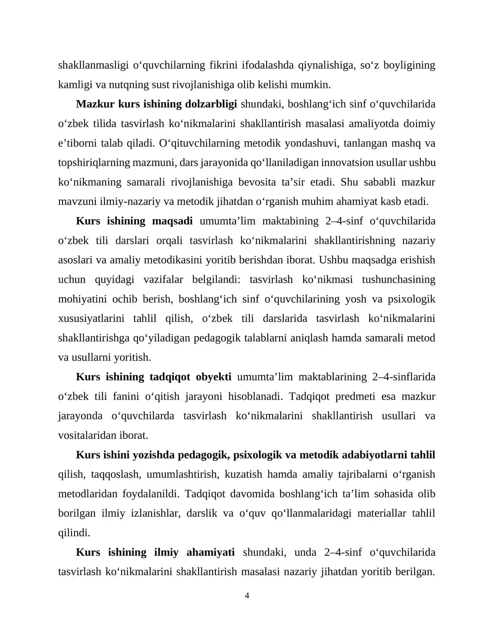 O‘zbek tilida tasvirlash ko‘nikmalarini shakllantirish 4