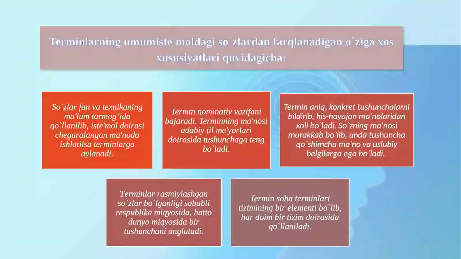 MUTAХАSSISLIKKA ОID SO‘Z VA TERMINLARNING IMLOSI.TERMINALOGIYA 4