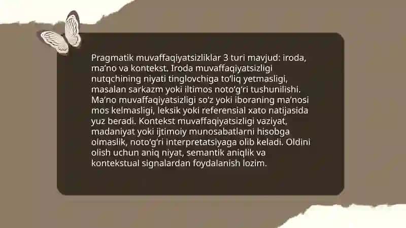 Pragmatik muvaffaqiyatsizliklar 4