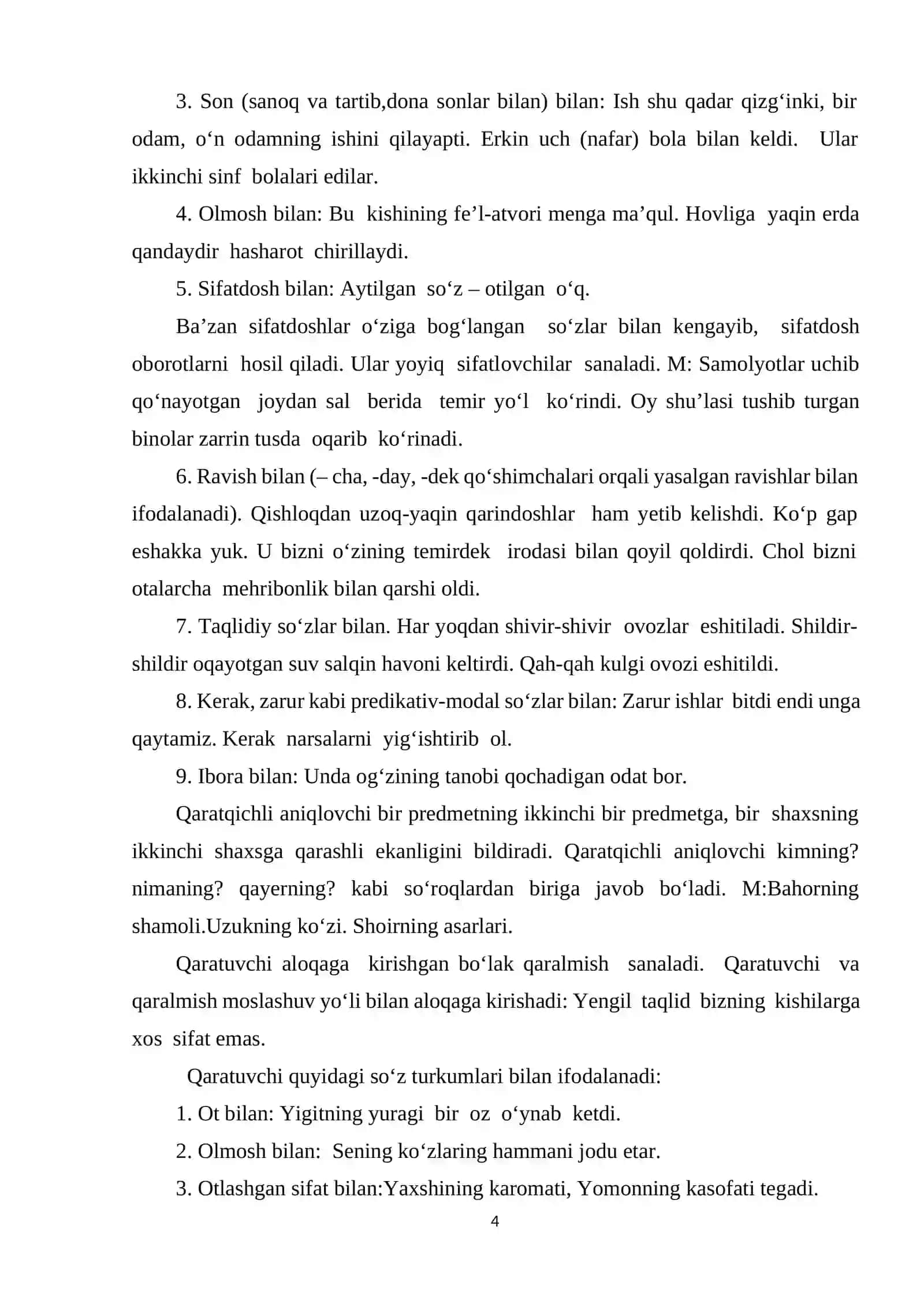 ANIQLOVCHI VA UNING O‘ZBEK TILSHUNOSLIGIDAGI TADQIQI 4