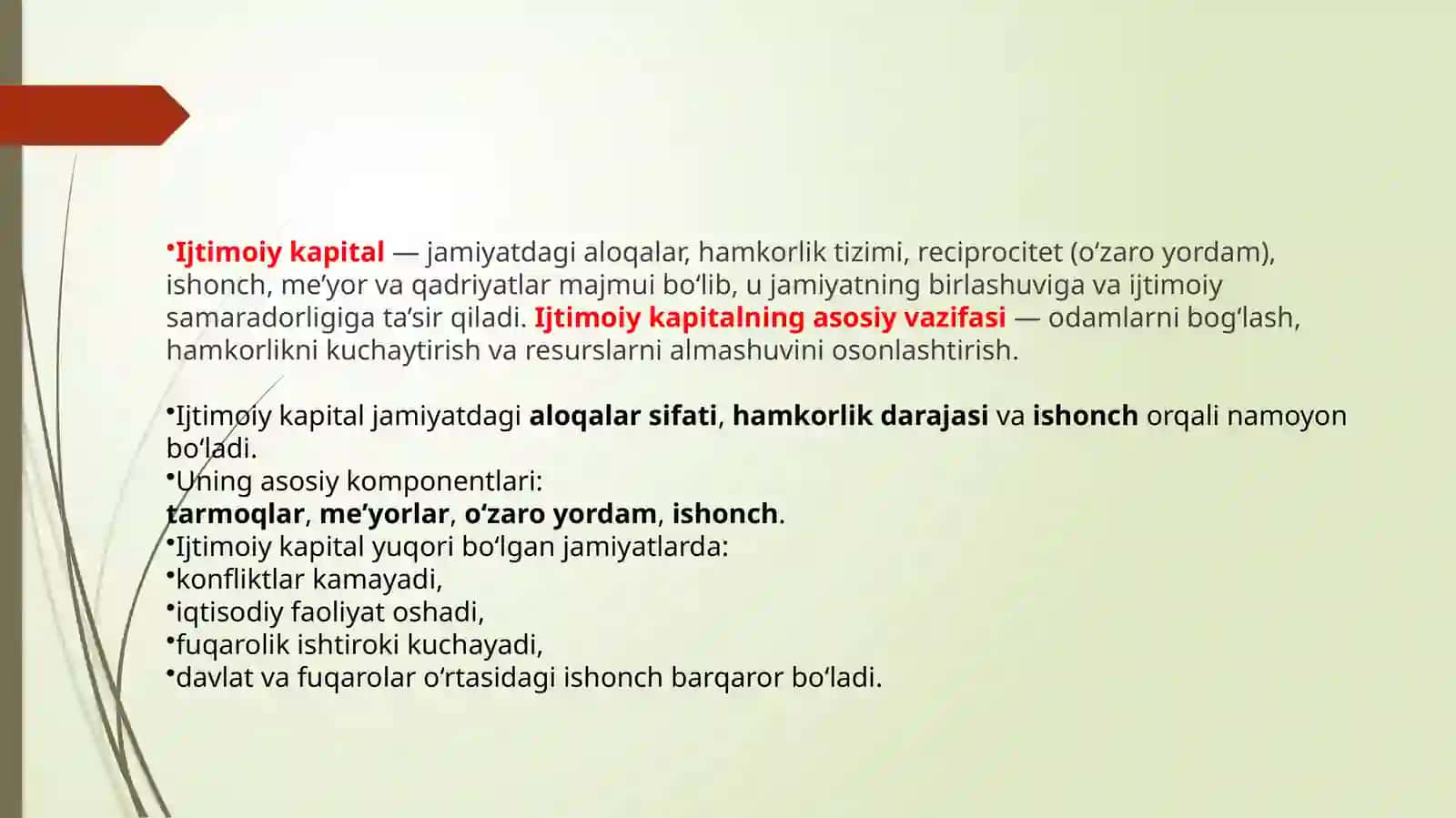 Ishonchning ijtimoiy kapital dagi o'rni va funksiyalari 4