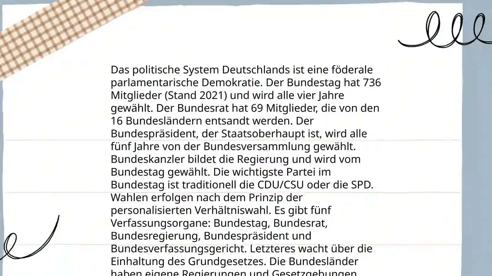Eine kurze Ubersicht über die Bundesrepublik Deutschland 4