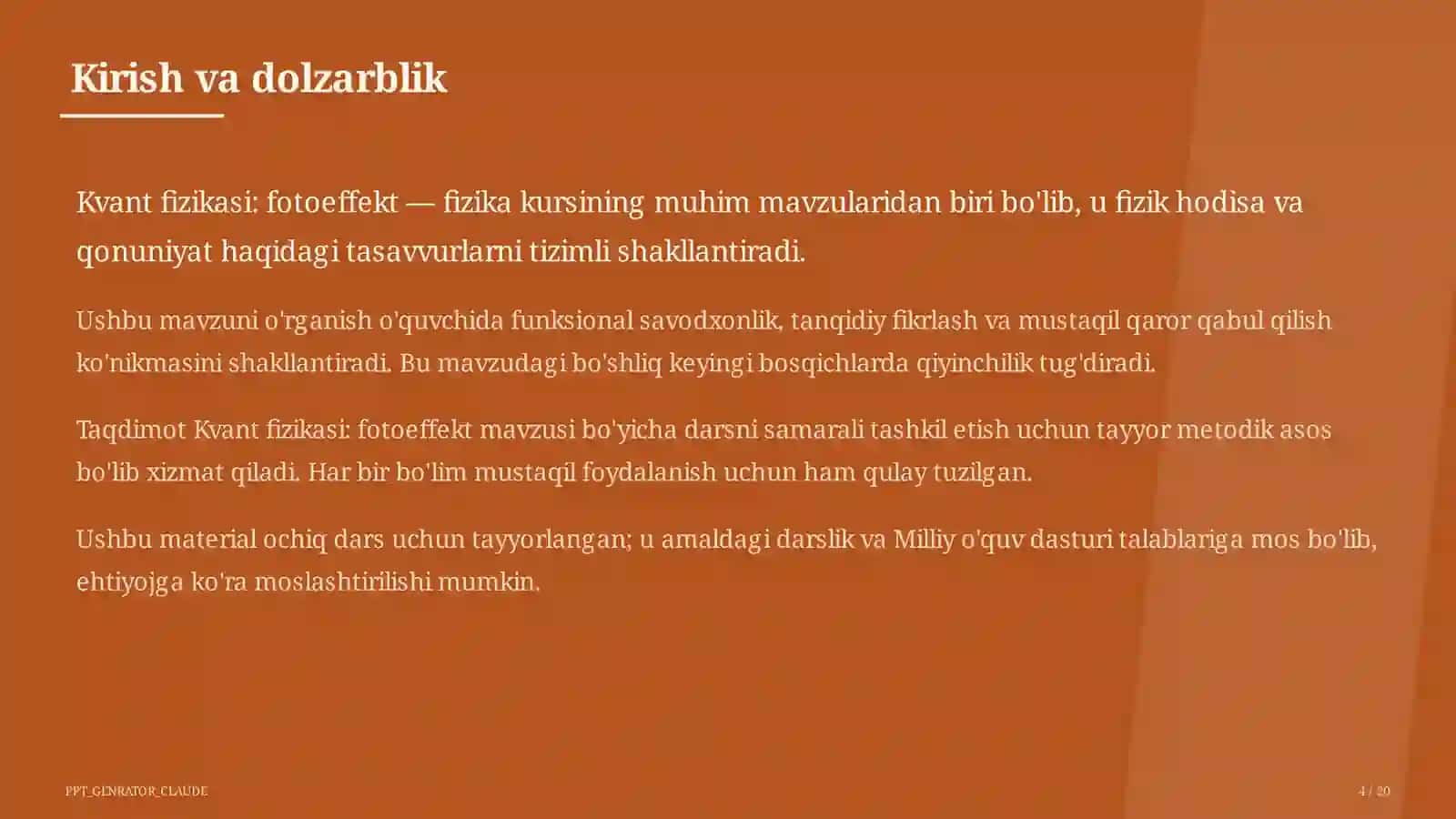 Kvant fizikasi: fotoeffekt (11-sinf) 4