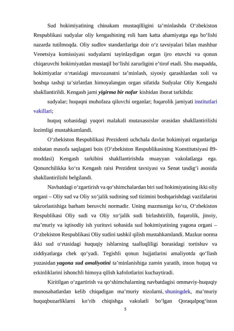 SUD-HUQUQ TIZIMINI YANADA ISLOH QILISH VA QONUN USTUVORLIGINI TA'MINLASH IQTISODIY TARAQQIYOTNING OMILI SIFATIDA 4