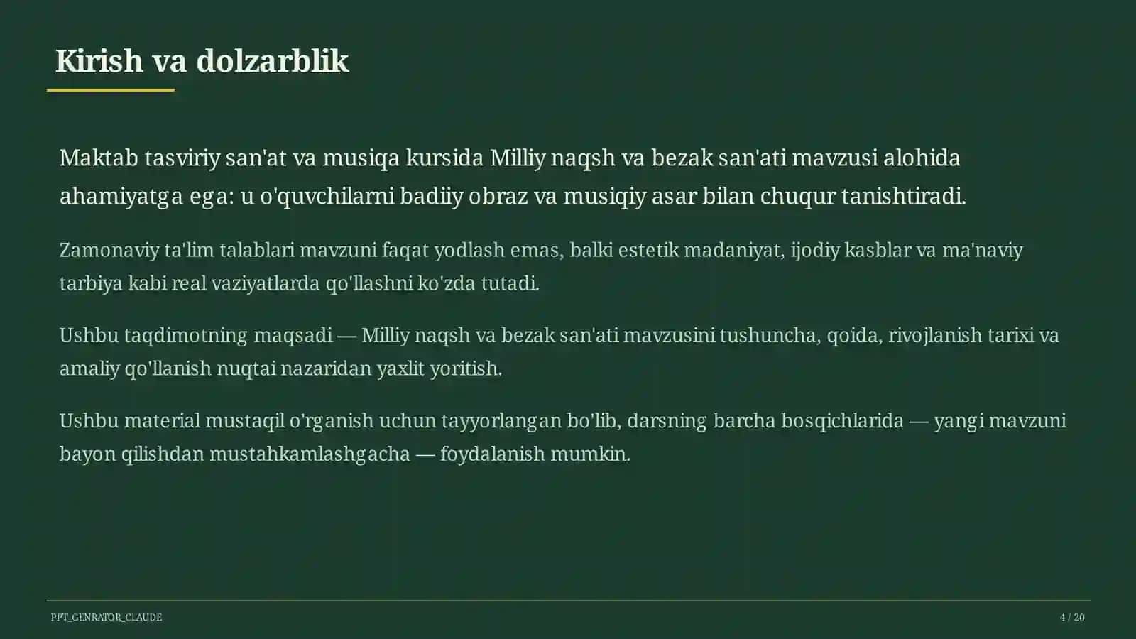 Milliy naqsh va bezak san'ati (3-sinf) 4