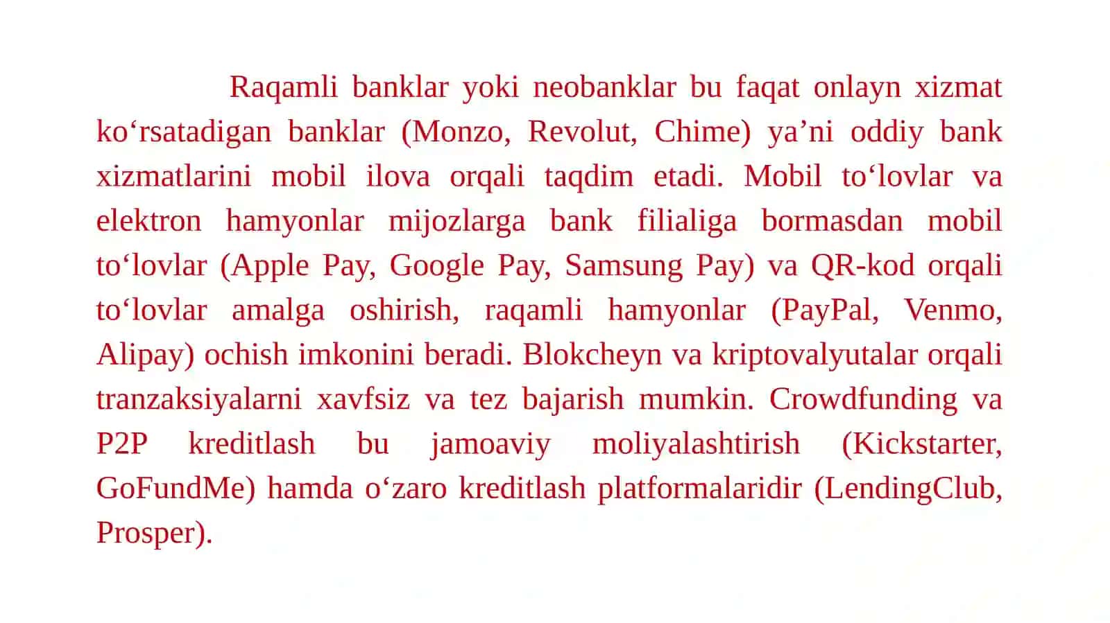 An'anaviy moliyaviy tashkilotlar uchun innovatsionmoliyaviy texnologiyalar xavfi 4