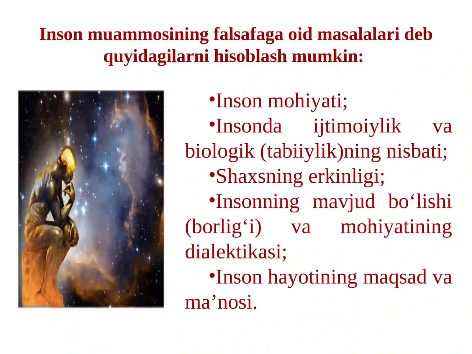 Falsafiy antropologiya (Insonfalsafasi) 4