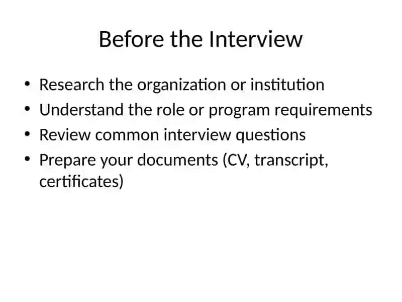Preparing Interviews 4