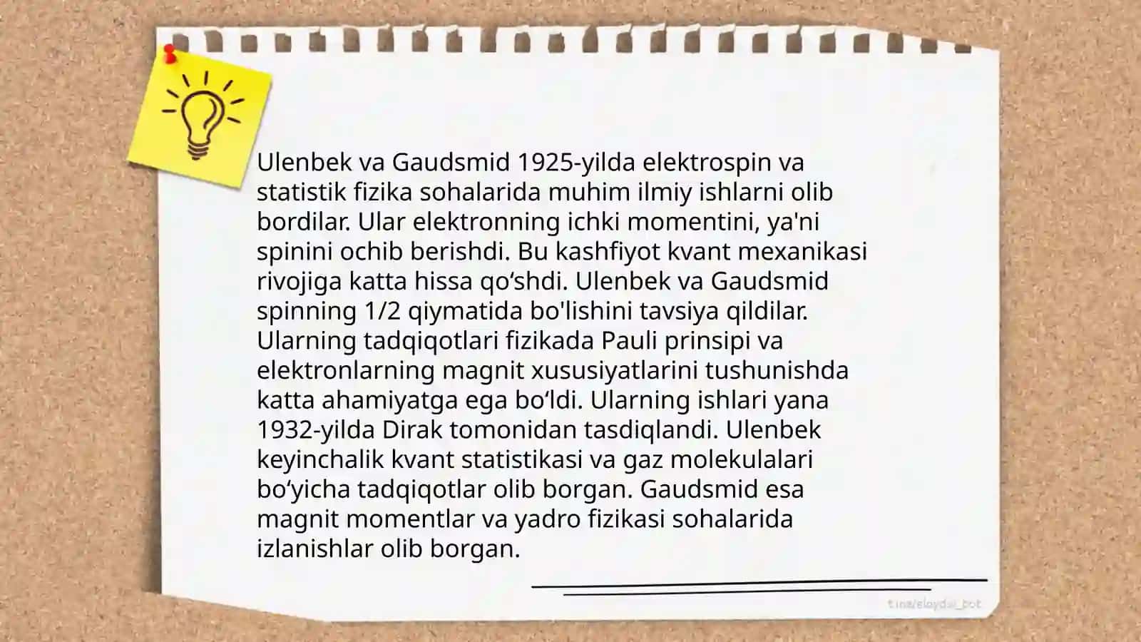 Ulenbek va Gaudsmid tajribalari va elektron spini 4