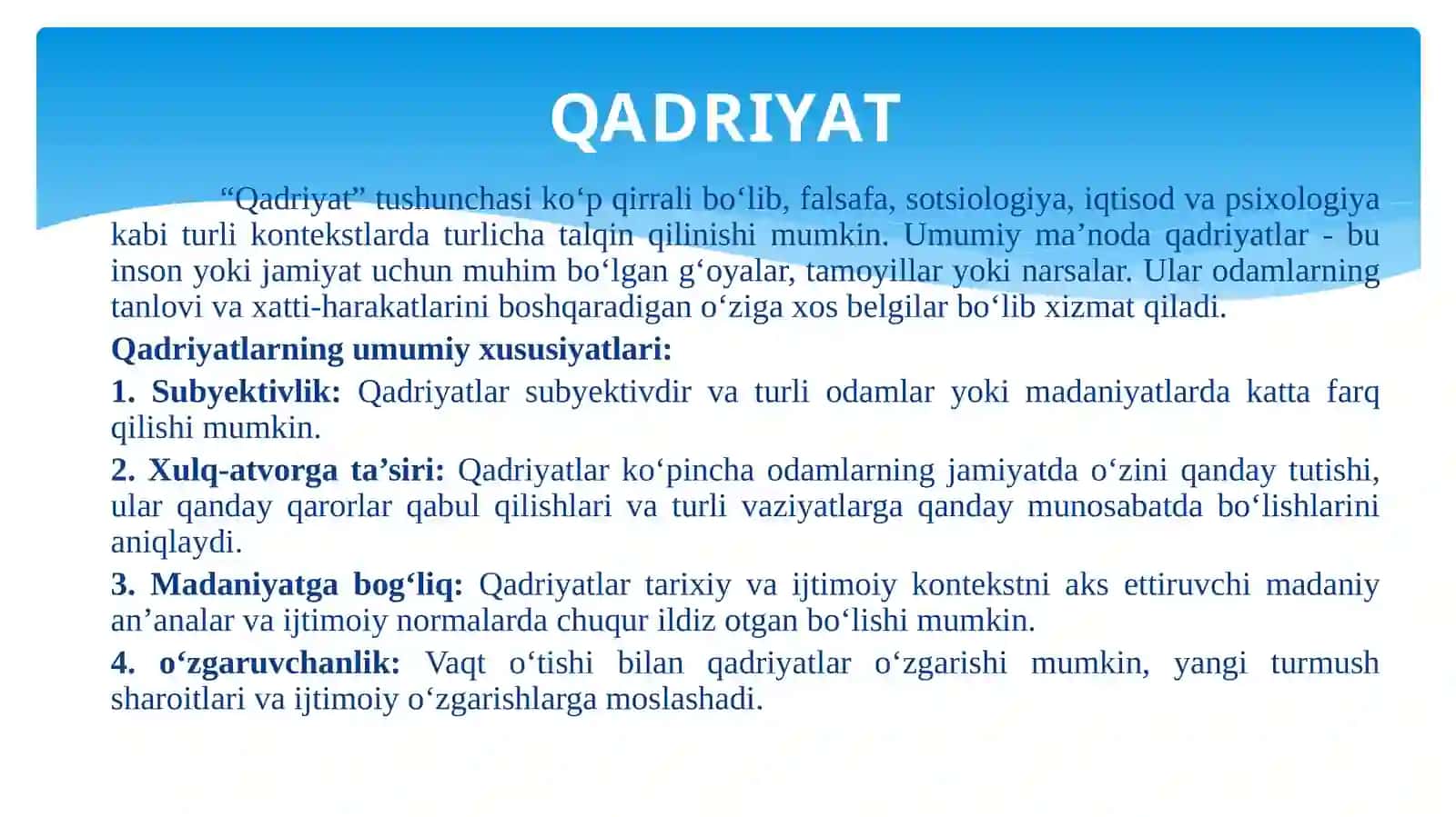 Qadriyatlarfalsafasi (aksiologyia) 4