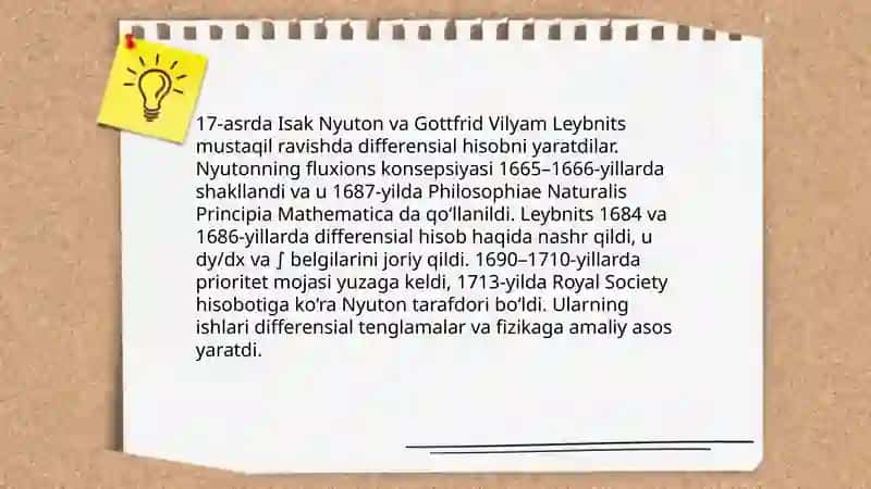 Differensial tenglamalar tarixi 4