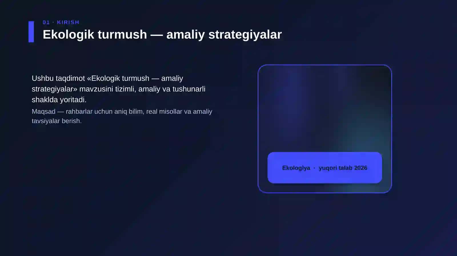Ekologik turmush — amaliy strategiyalar 4