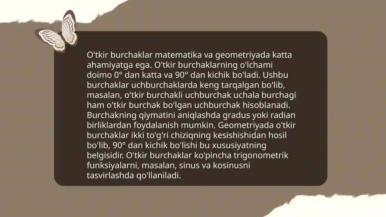 Burchak turlari 4