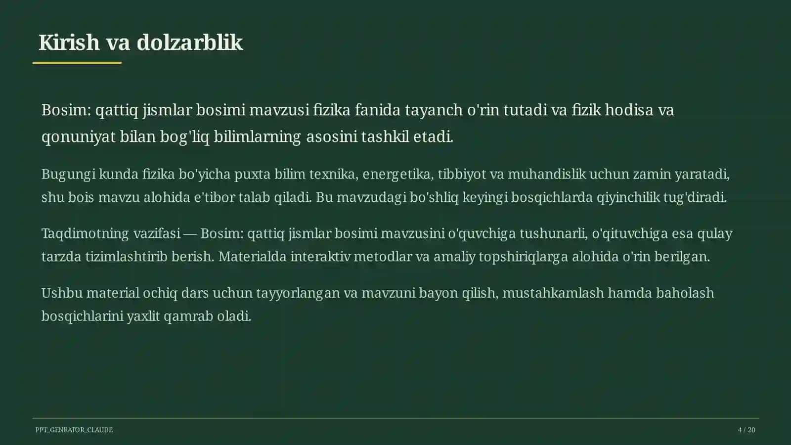 Qattiq jismlar bosimi (6-sinf) 4