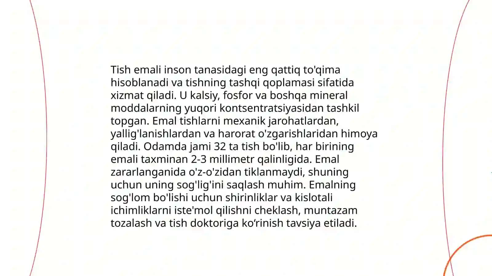 Tishlar anatomiyasi va gistalogiyasi 4