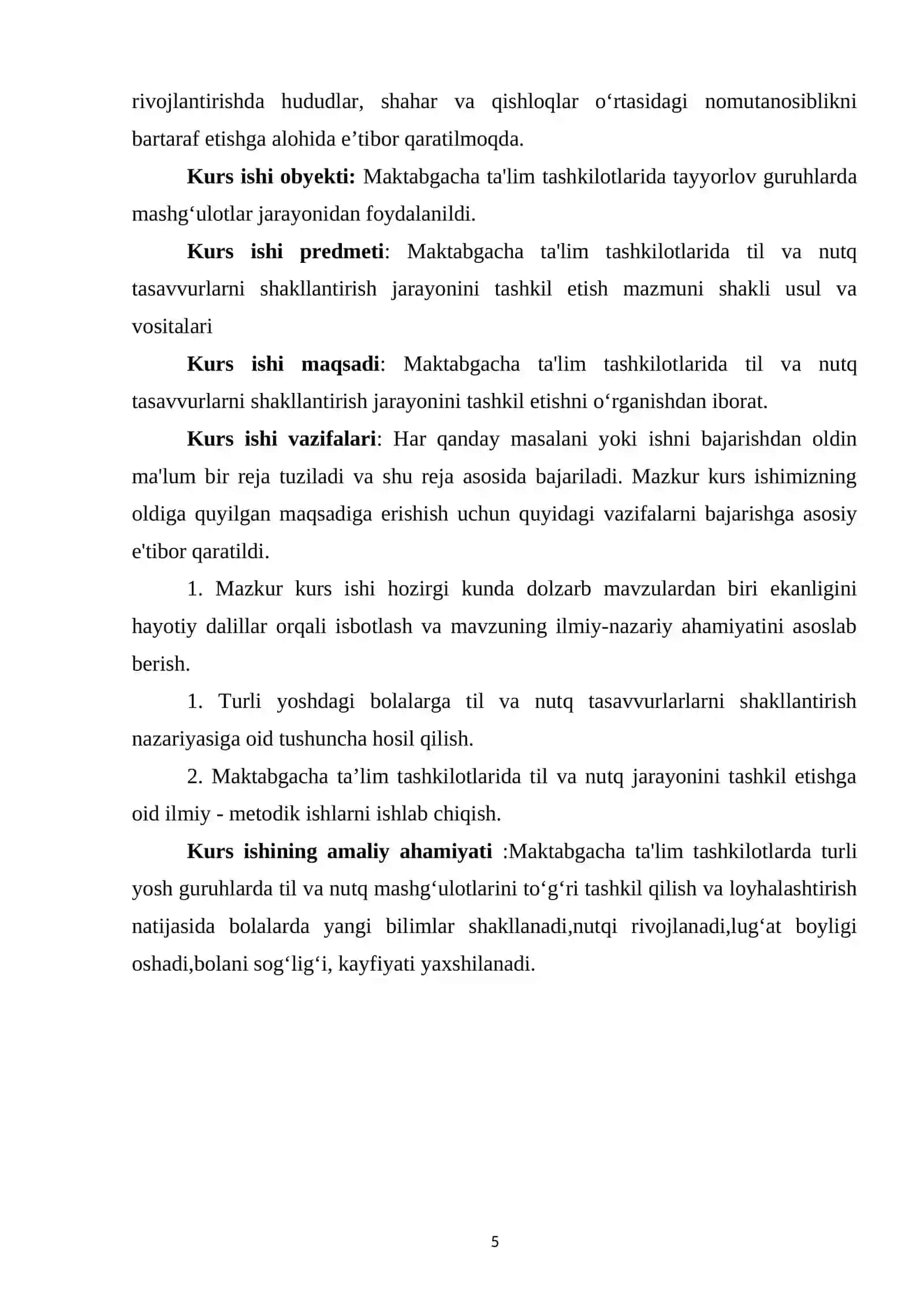 RIVOJLANTIRUVCHI TIL VA NUTQ MARKAZIDA PEDAGOGIK FAOLIYATNI LOYIHALASHTIRISH 4