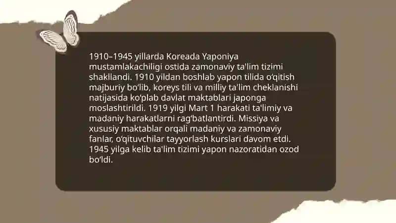 Korea Respublikasi Ta'lim Tizimi Rivojlanish Bosqichlari 4