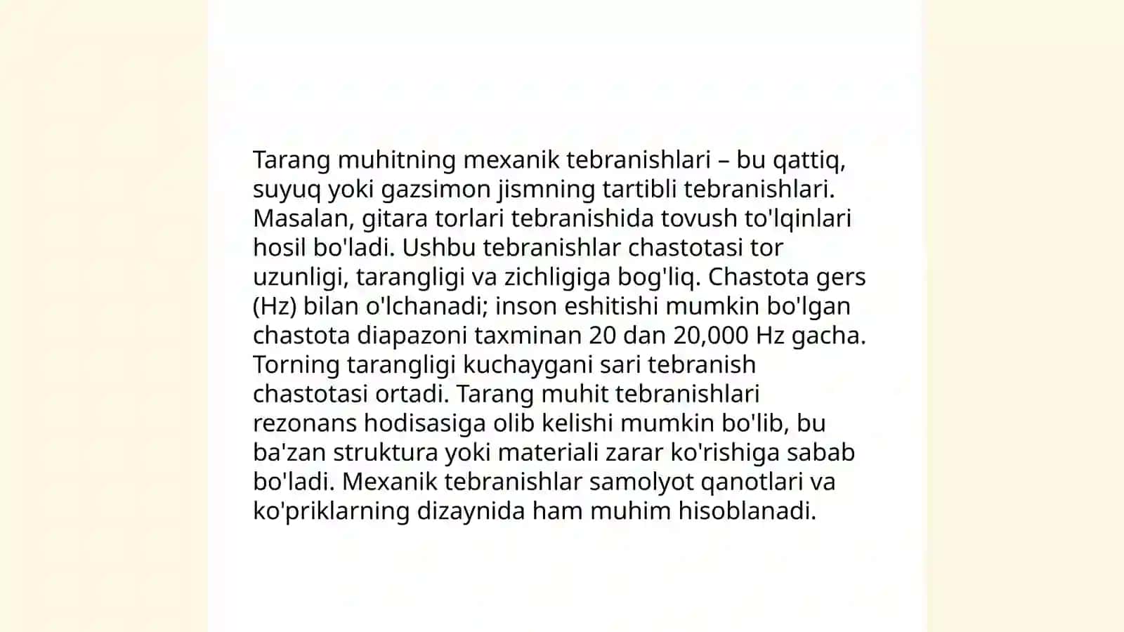 Tarang muhitning mehanik tebranishiga asoslangan fizik omillar. Zarbali to'lqin terapiya 4