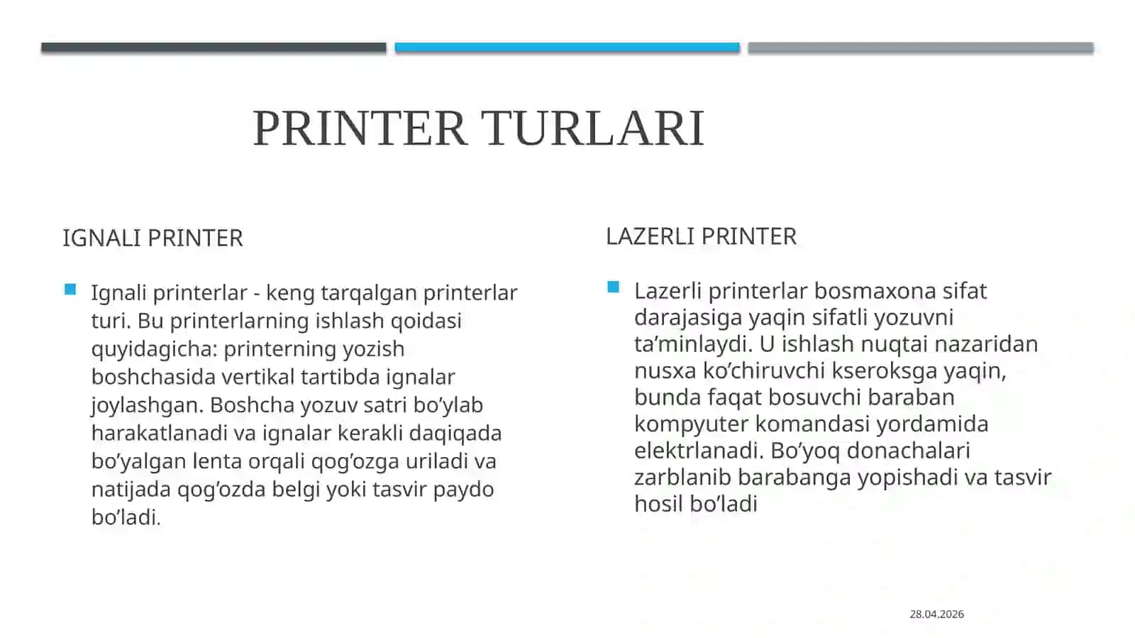 Printer va skaner turlari 4
