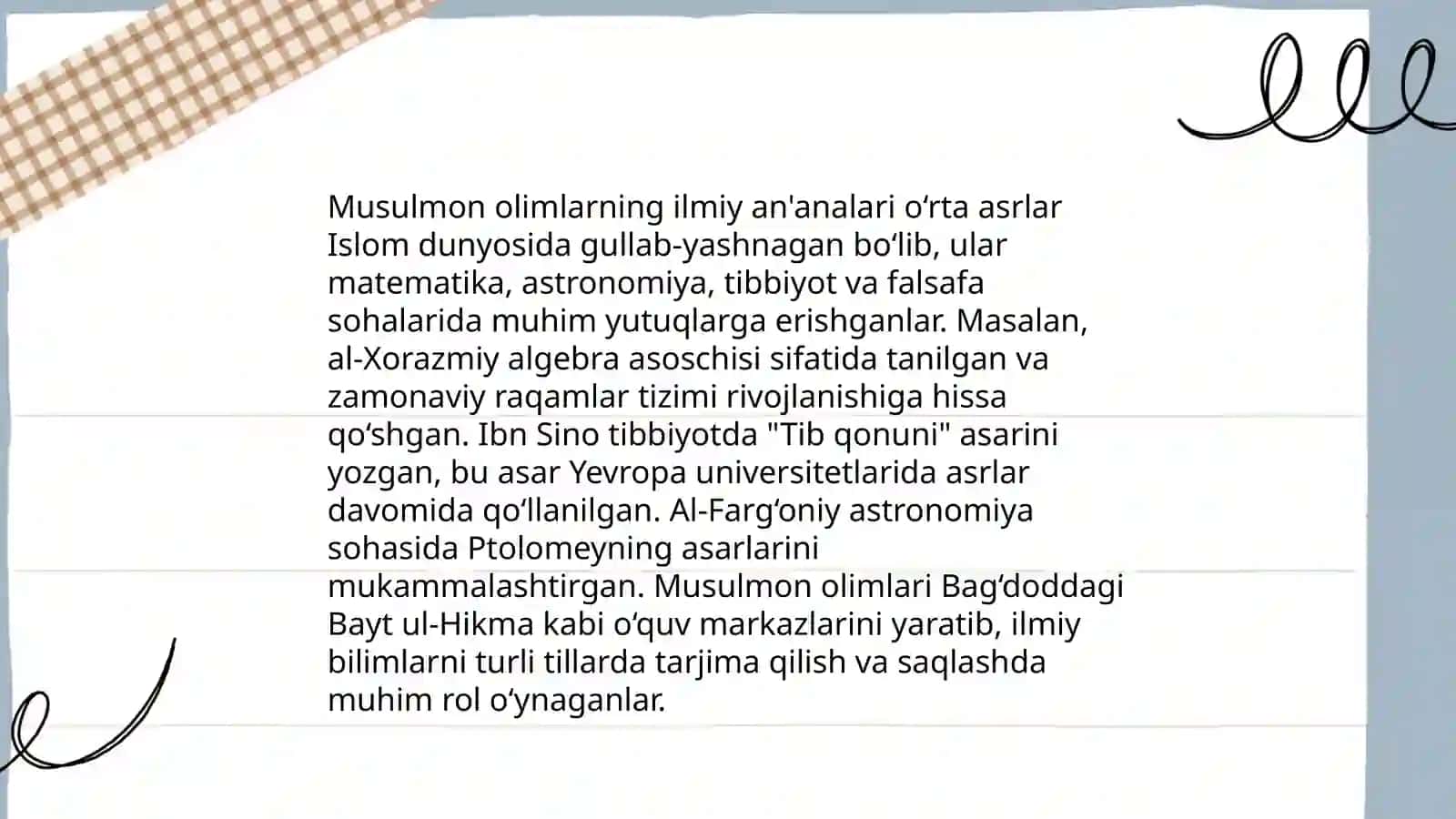 Musulmon olimlarning ilmiy an'analari 4