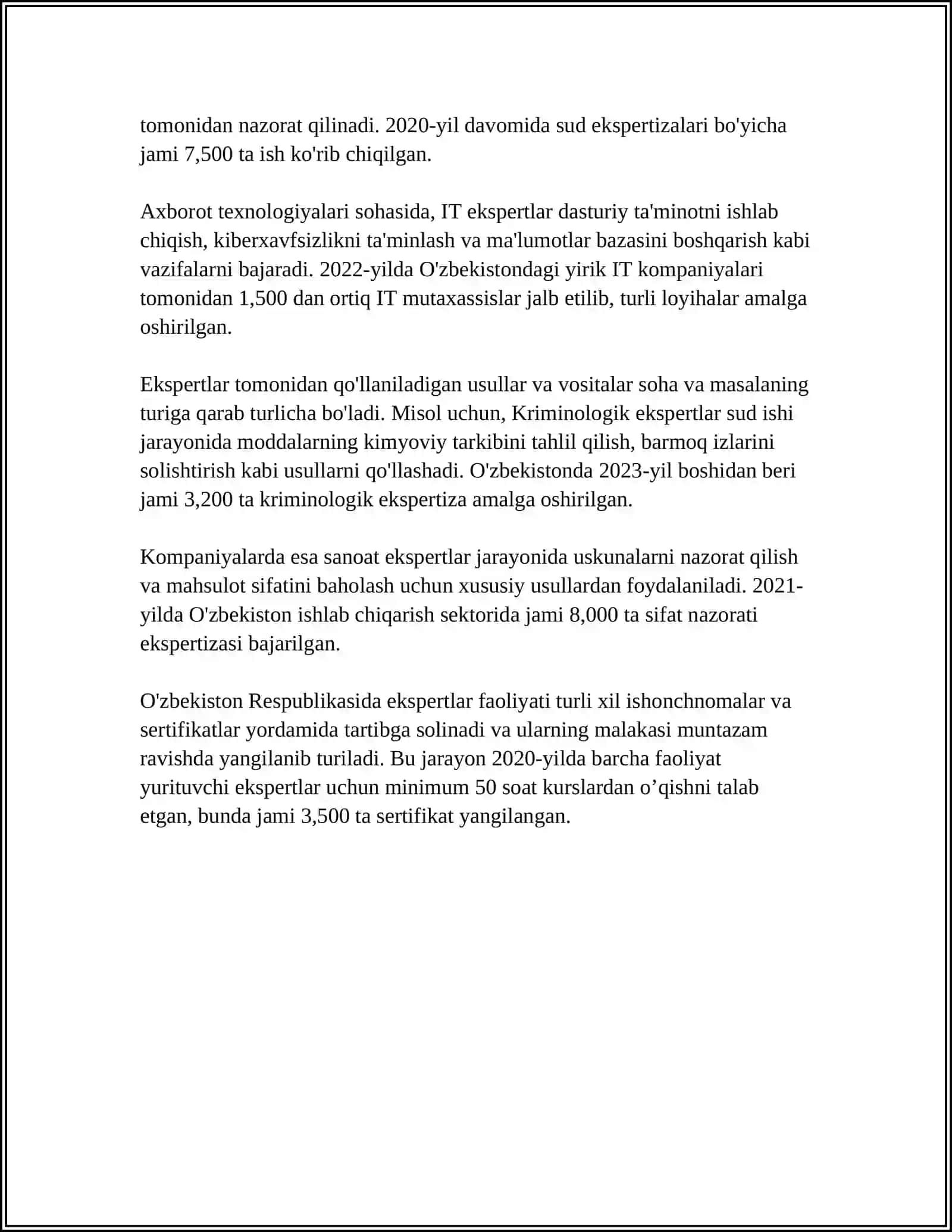 EKSPERT ISHLARINI TASHKIL ETISHNING ASOSIY PRINSIPI 4