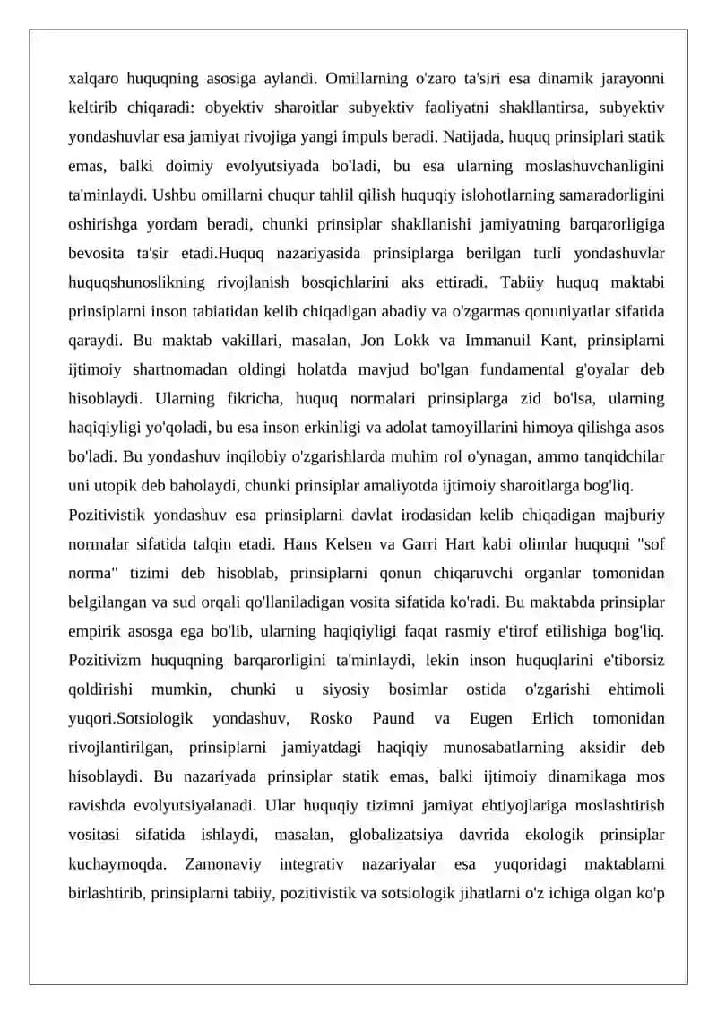 Huquq prinsiplari tushunchasi va mohiyati 4