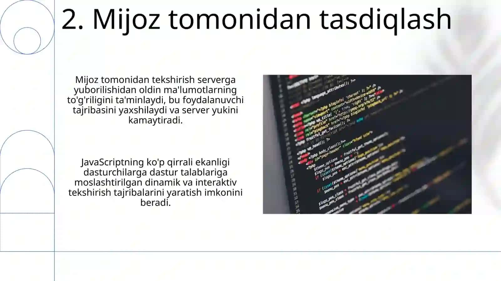 Javascript dasturlash imkoniyatlari 4