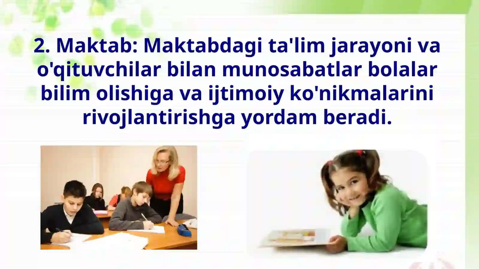 Bolaga tashqi muhitni taʼsiri 4