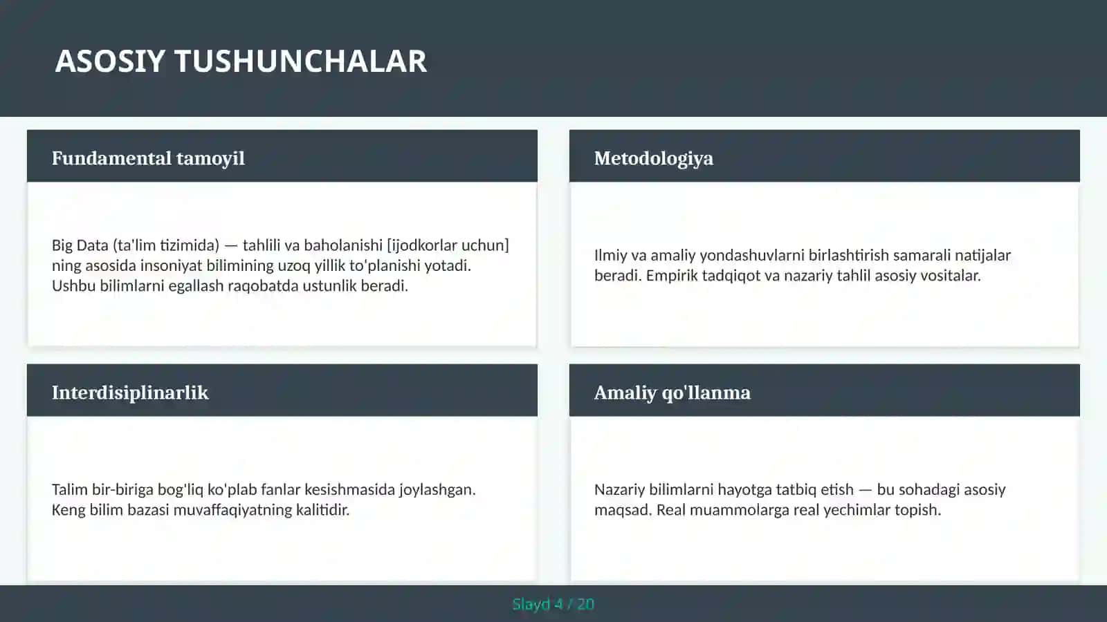 Big Data (ta'lim tizimida) — tahlili va baholanishi [ijodkorlar uchun] 4