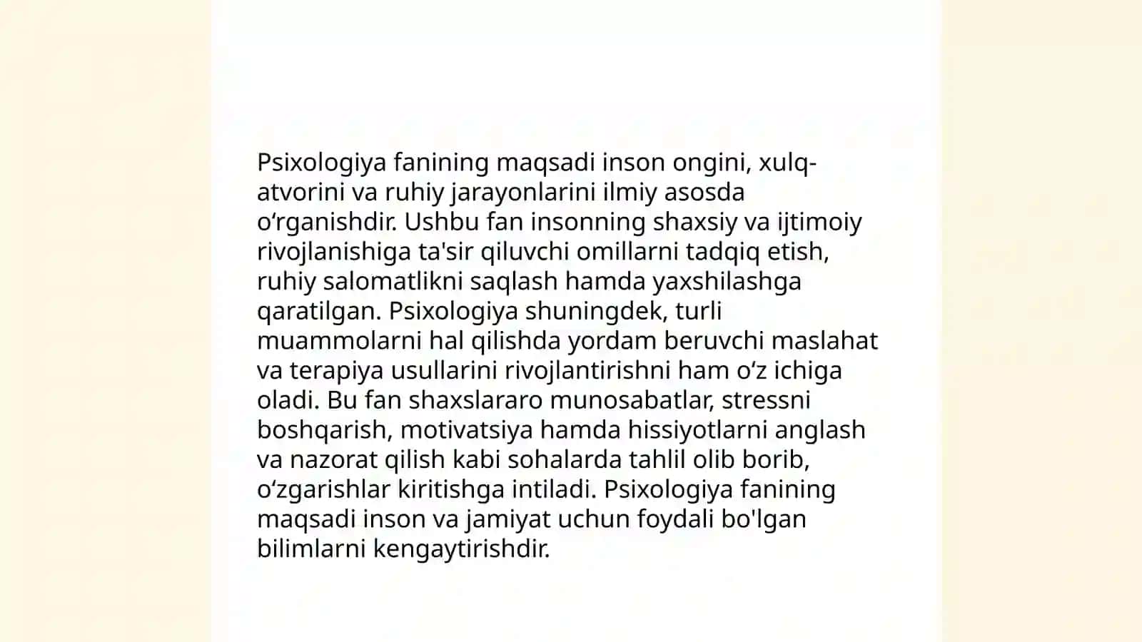 Psixologiya fanining predmeti, metodlari 4
