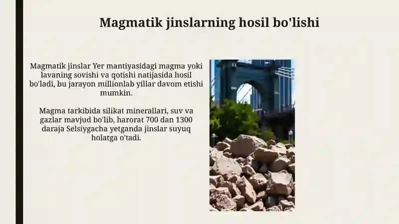 Magmatik tog' jinslari va ularning qurilish xossalari 4