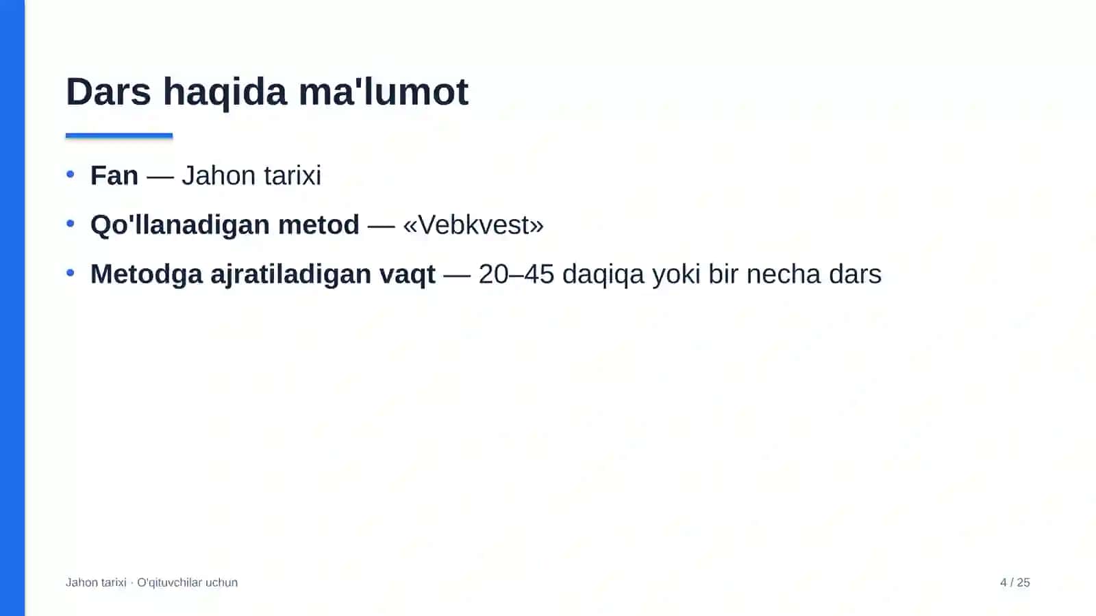 jahon tarixi darslarida vebkvest metodidan foydalanish 7327 4