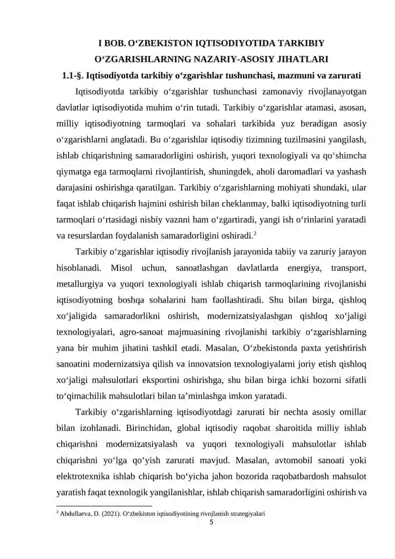 O‘zbekiston iqtisodiyotda tarkibiy o‘zgarishlarni amalga oshirishning ustuvor yo‘nalishlari 4
