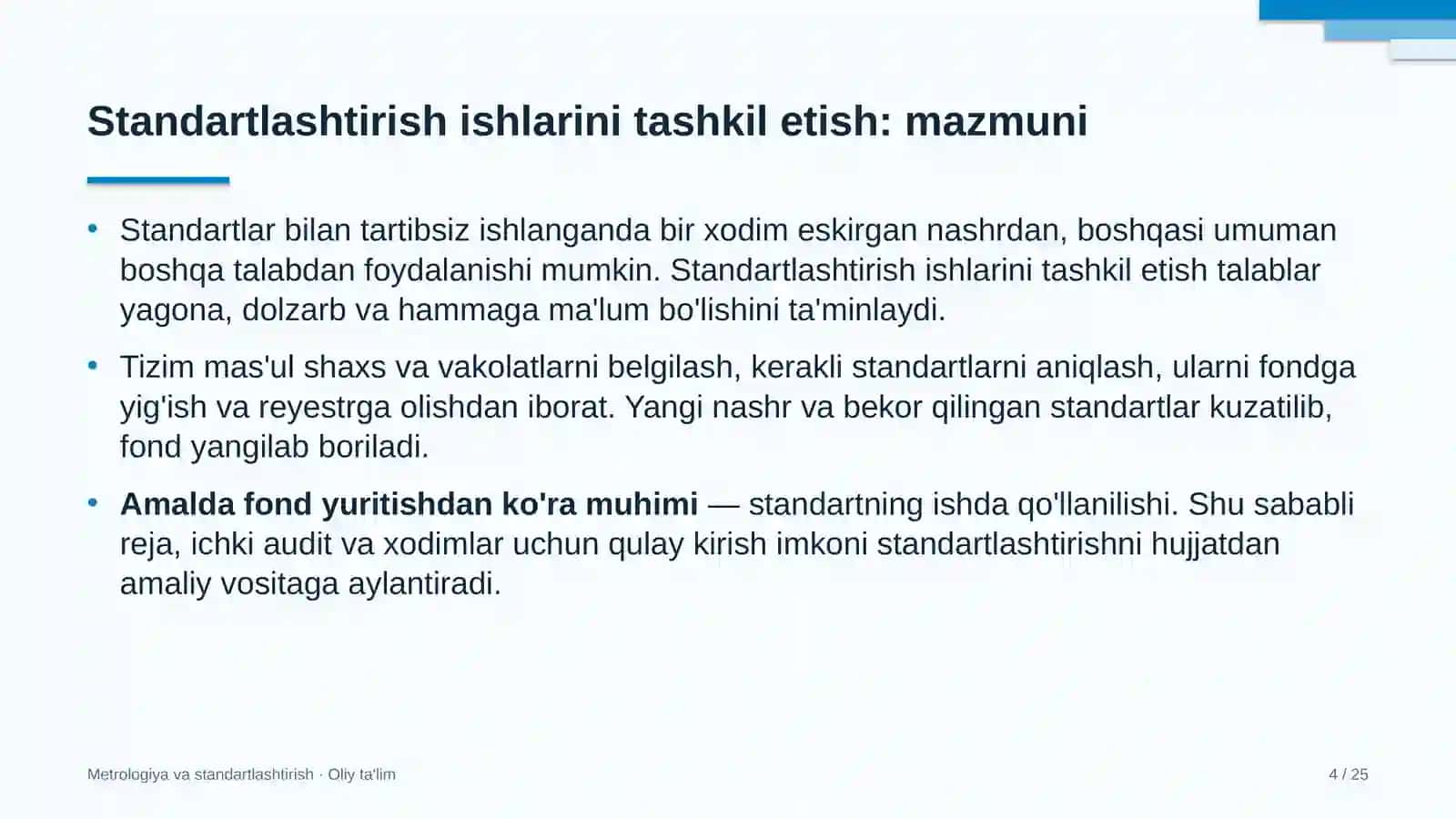 gipermarketlarda standartlashtirish ishlarini tashkil etish 4242 4