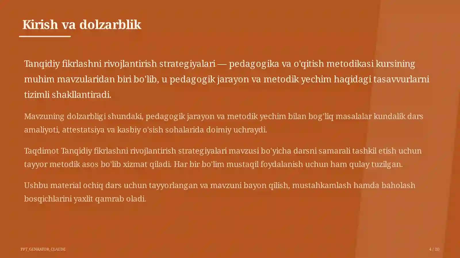 Tanqidiy fikrlashni rivojlantirish strategiyalari 4